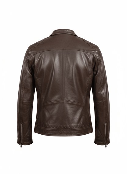 100% Genuine Leather Jacket for Men – Premium Real Leather, Luxury Winter Wear - Brands Icon