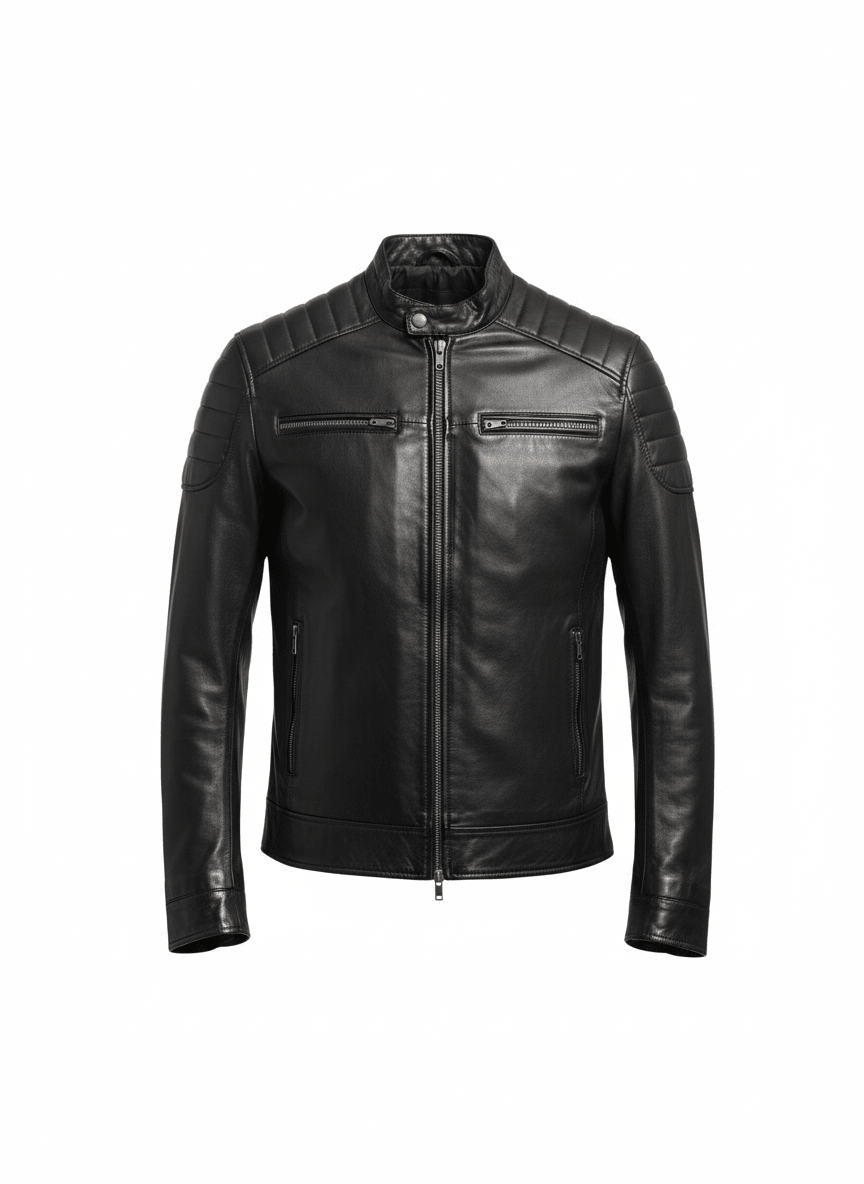 100% Genuine Leather Jacket for Men – Premium Real Leather, Luxury Winter Wear - Brands Icon
