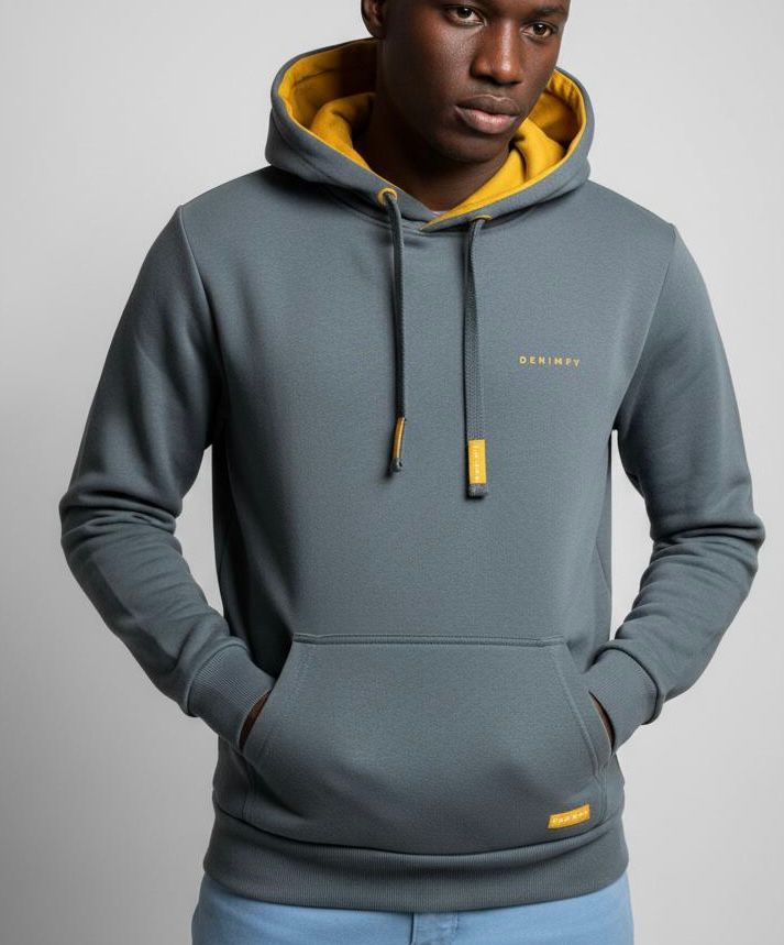 Denimfy™ Men’s Premium Dual - Tone Fleece Hoodie – Heavyweight Winter Edition - Brands Icon
