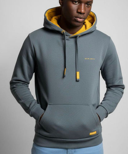 Denimfy™ Men’s Premium Dual - Tone Fleece Hoodie – Heavyweight Winter Edition - Brands Icon
