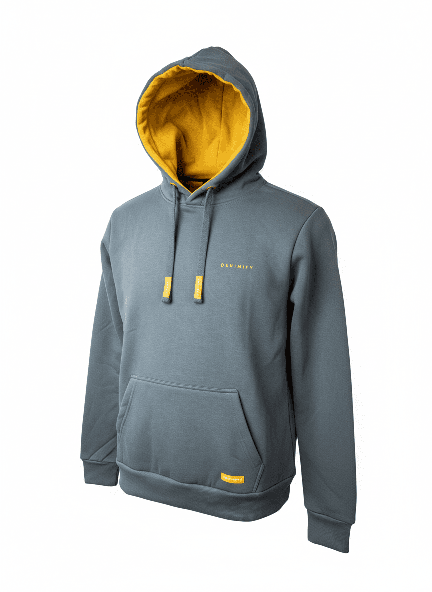Denimfy™ Men’s Premium Dual - Tone Fleece Hoodie – Heavyweight Winter Edition - Brands Icon