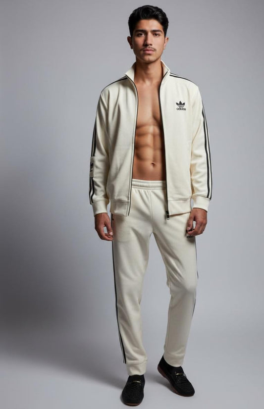 Premium Adidas Tracksuit Winter Edition - Off White (Copy) - Brands Icon