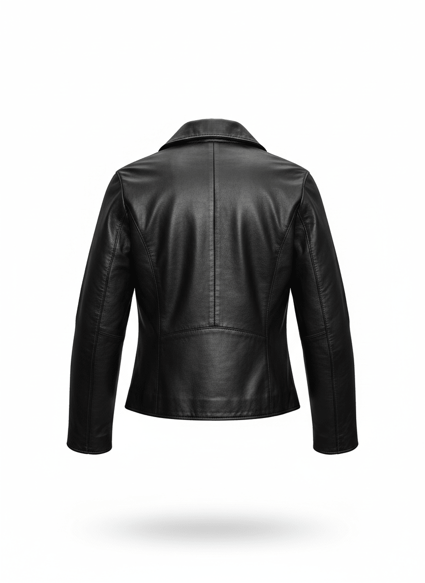 Premium Genuine Leather Biker Jacket for Women – Classic Fit, Winter Essential - Brands Icon